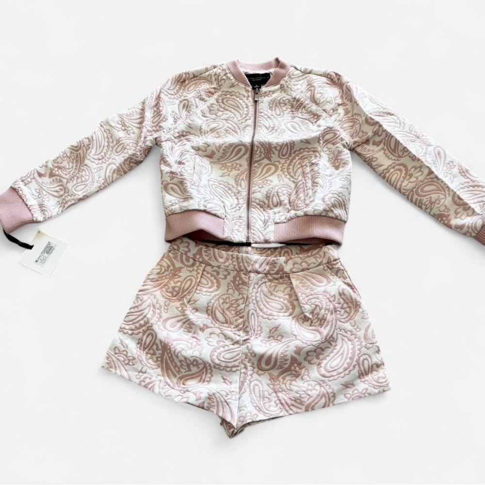 NWT Victoria Beckham for Target Girls Paisley Bomber Jacket & Shorts Set Size S